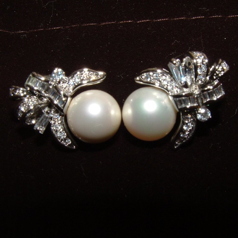 Vintage Freshwater Pearl Bridal/Prom Earrings